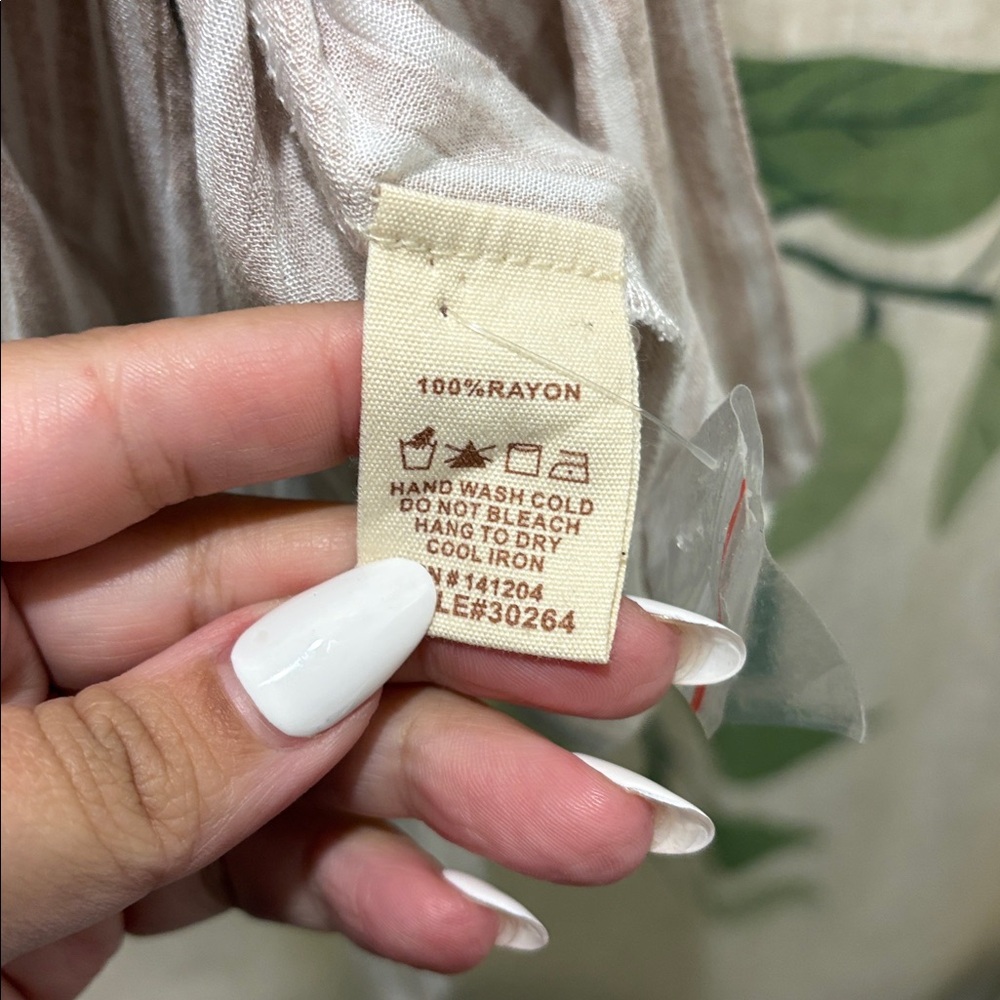 Hem & Thread Cream Striped Cardigan - Picture 4 of 5